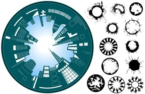 City circle Illustrazione stock