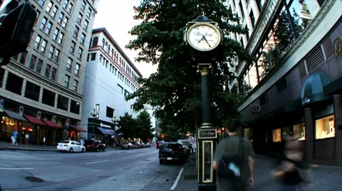 City Clock Stock Footage 8621570
