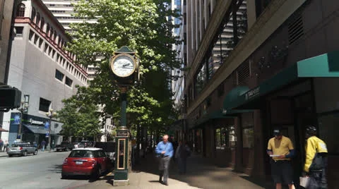 City Clock Stock Footage 24250250
