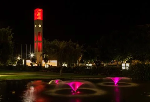 City clock lights Foto stock