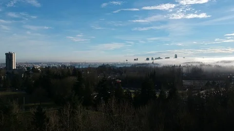 City in the Clouds Stock Footage 93462353