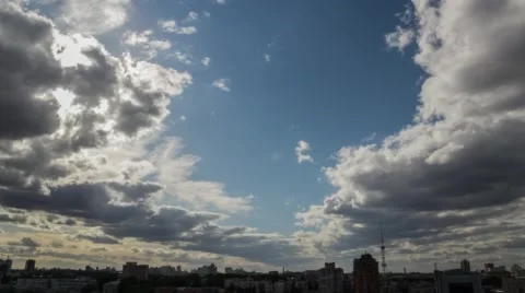 City clouds in motion 10 4K Stock Footage 52631946