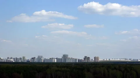 City clouds timelapse fast Stock Footage 63994430
