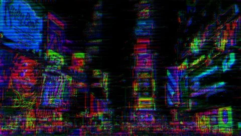 City Comics Glitch Vídeos de archivo 102407505