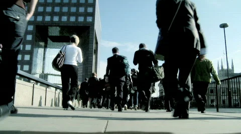 City commuters slow motion 스톡 동영상 419098