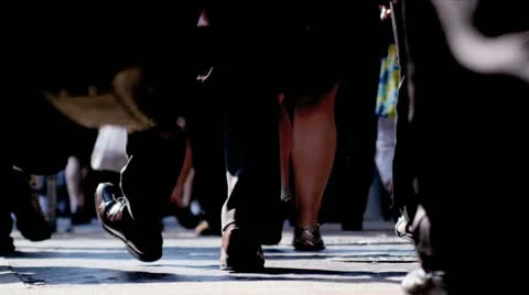 City Commuters Walking to Work Stock Footage 11955947