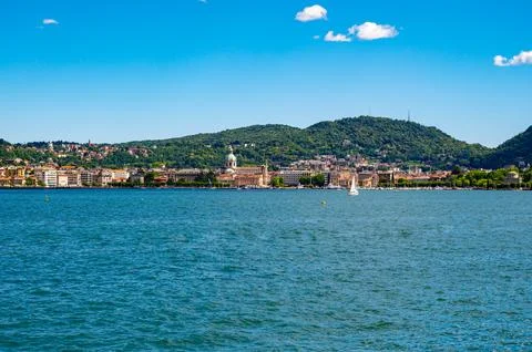 The city of Como in summer. Stock Photos