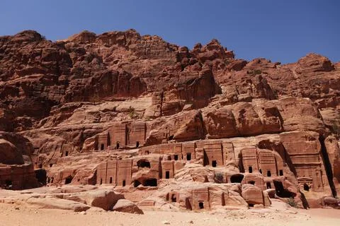 City complex of Petra Stock Photos