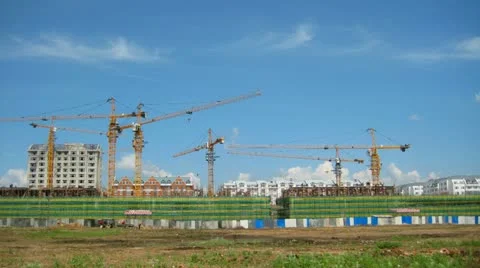 City Construction Timelapse 02 Stock Footage 11173554