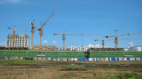 City Construction Timelapse Stock Footage 11173546