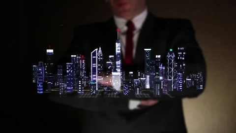 City Constructions - Architect - Realtor Stock Footage 246195712