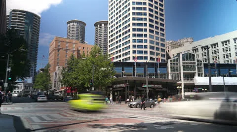City Crosswalk Stock Footage 24250007