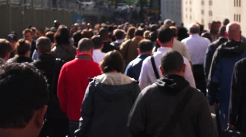 City Crowd - Anonymous - Slow motion - Rush hour 1 Stock Footage 38913419