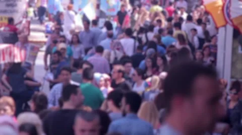 City Crowd Stock Footage 51865309