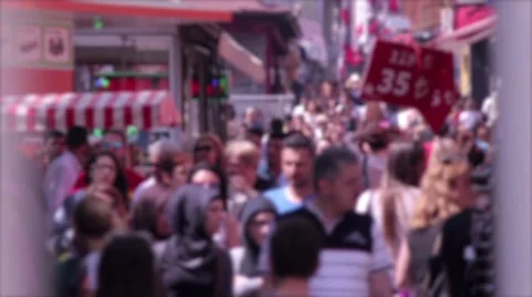 City Crowd Stock Footage 51865914