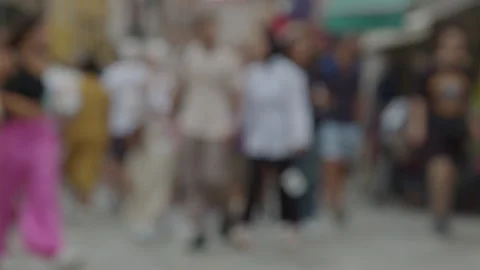 City crowd in motion Stock Footage 270149944