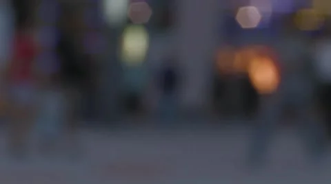 City Crowd out of focus Stock Footage 974563
