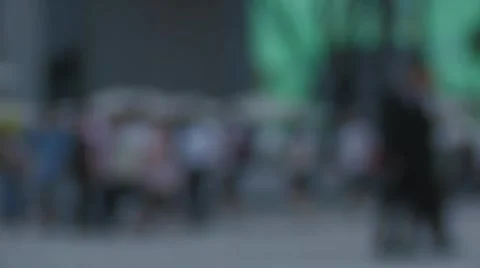 City Crowd out of focus Stock Footage 974574