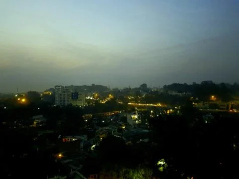 City in dark Stock Photos