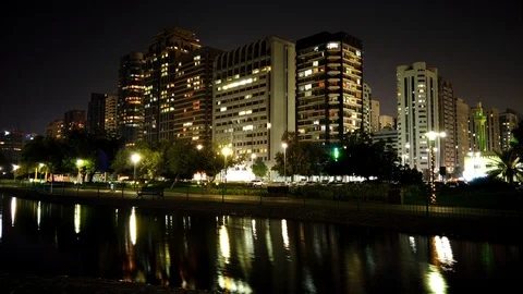 CITY AT DARK - TIME LAPSE Stock Footage 112331655