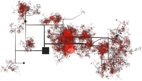 City Data Hotspots Stock Illustration