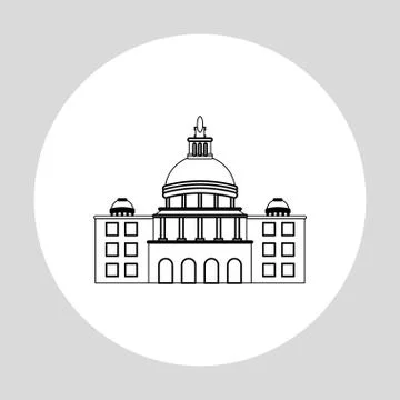 City design. Building icon. Isolated illustration Ilustración de archivo