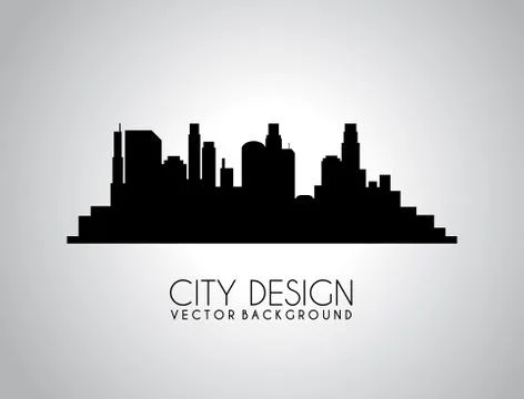 City design over gray background vector illustration Ilustração Stock