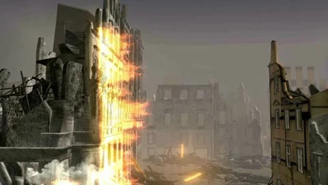 City destruction Stock Footage 183111446