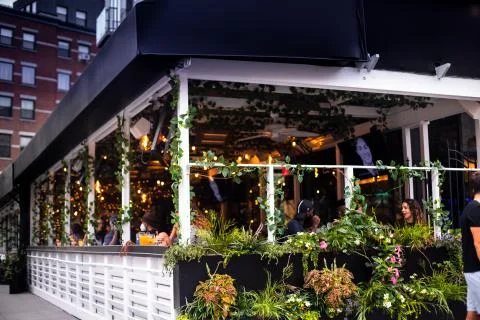 City dining Stock Photos
