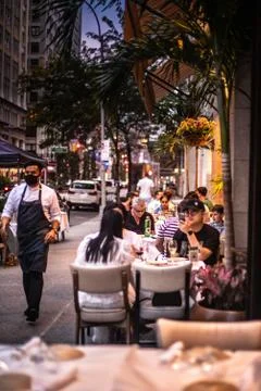 City dining Stock Photos