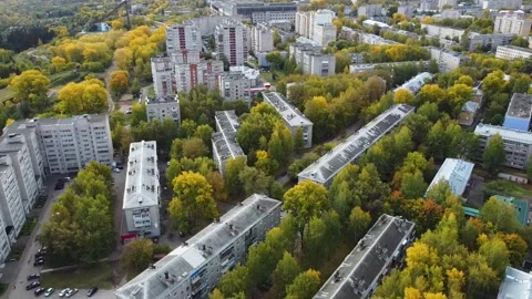 City district. Aerial view, drone. Stock Footage 169652045