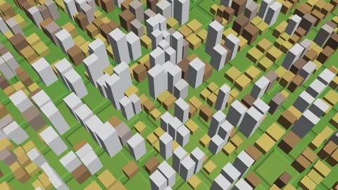 City District Digital Surface Model Building Height Natural Colour Ramp Oblique Vídeos de archivo 343381547