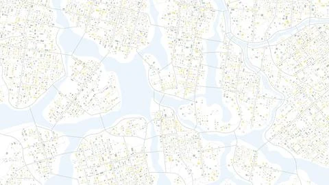 City districts spread across map dotted with buildings Stock Illustration