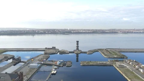 City Docks and River Video stock 101517626