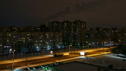 City does not sleep at night, time lapse Stock Footage 151026016