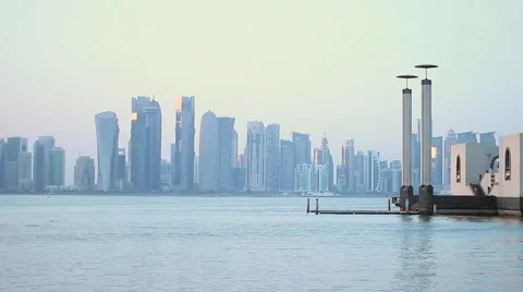 City of Doha in Qatar Stock Footage 68526428