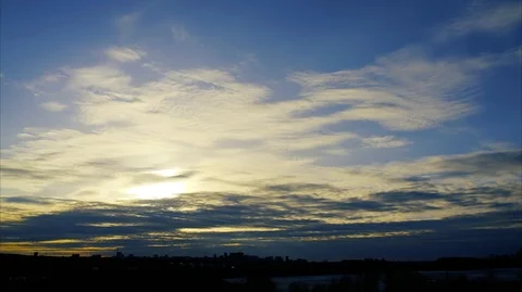 City dramatic clouds sunset timelaps. Video stock 88605860