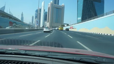 City drive. POV, point of view. Stock Footage 80337403