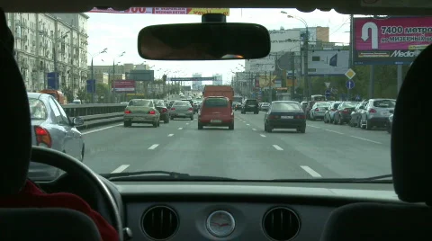 City driving Stock Footage