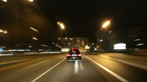 City Driving at Night Video stock 10597559