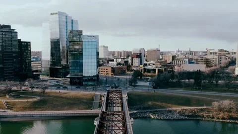 City from Drone Stock Footage 195112809