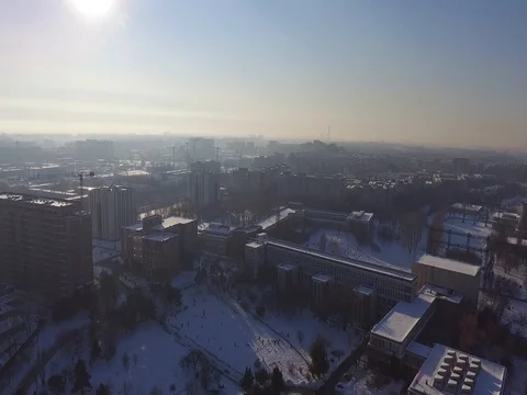 City from drone view Stock Footage