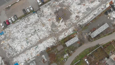 City Dump Aerial Stock Footage 144391303