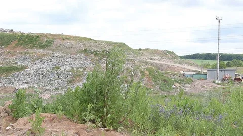 City dump panorama Stock Footage 77361795