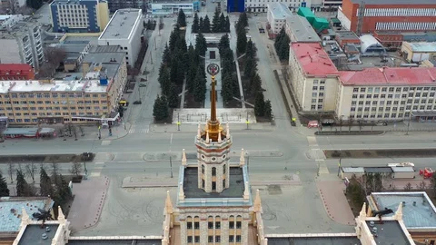City during Covid-19. Empty and deserted streets Video stock 127734200