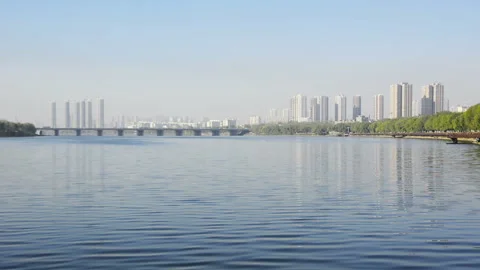 City at dusk Stock Footage 85682933