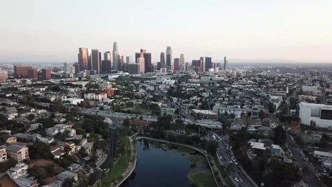 City At Dusk Stock Footage 123947051