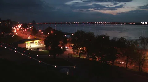 City dusk timelapse Stock Footage 1052480