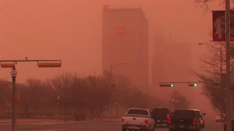 City dust storm 9 Stock Footage 33300103