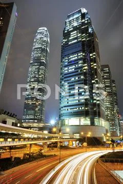 City dynamic night Stock Photos